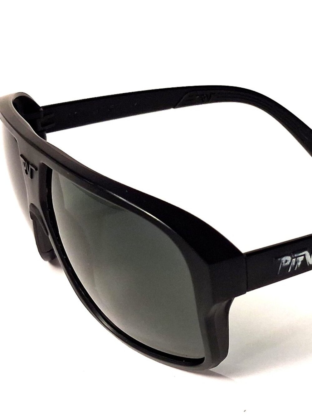 Pit Viper The Exec Flight Optics Black Sunglasses - Matte Shield Aviator
